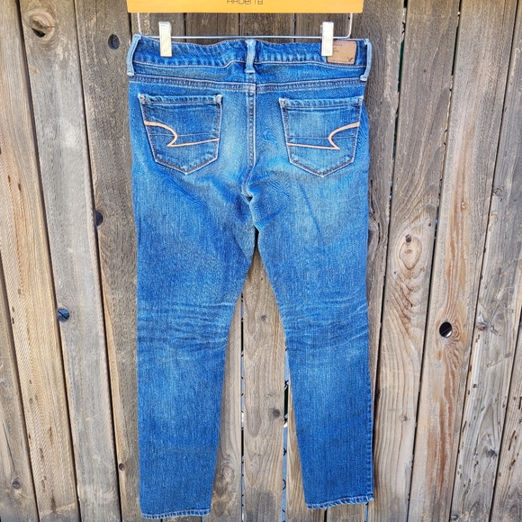 America Eagle Outfitters Blue Skinny Jeans Size 2 - Picture 12 of 16